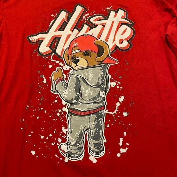 Hustle long sleeve red T shirt XL - Picture 2 of 4